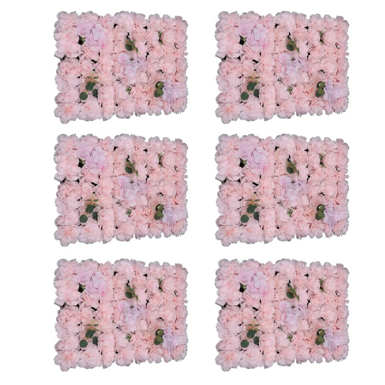 6X Flower Wall Panel Artificial Hydrangea Rose Photo Wall Wedding stage Decor